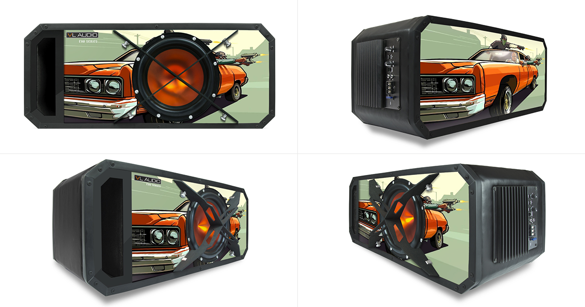 Посмотрите, как круто! Индивидуальный дизайн сабвуфера VL Audio серии EVO. Пример 1 